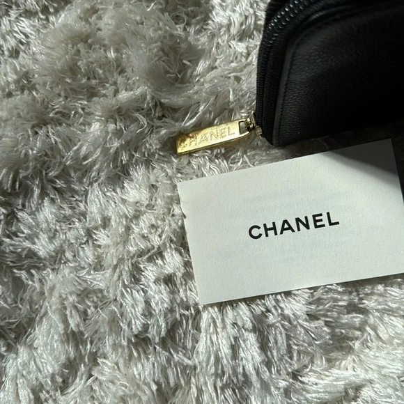 Black Chanel caviar leather long zip wallet - Picture 5 of 12
